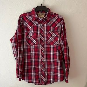 Wrangler Western shirts pearl snap button long sleeve